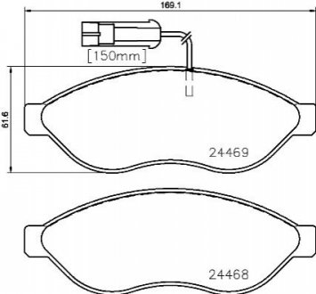 Гальмівні колодки дискові BREMBO P23143