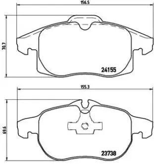 Тормозные колодки дисковые BREMBO P10011
