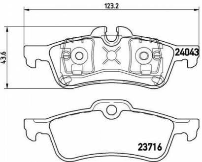 Тормозные колодки дисковые BREMBO P06032