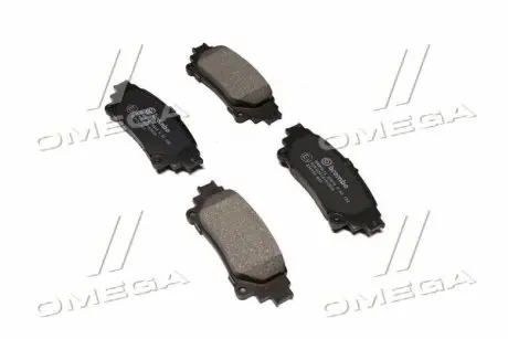 Гальмівні колодки зад. Lexus RX 08-15/Toyota Prius 09- (akebono) BREMBO P83152
