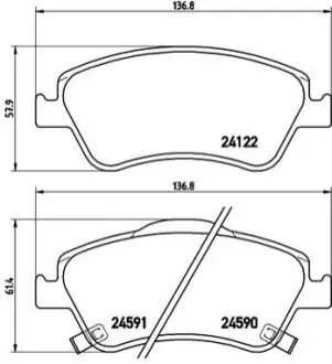 Колодки гальмівні дискові BREMBO P83079