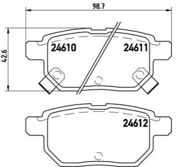 Тормозные колодки дисковые BREMBO P83083 (фото 1)