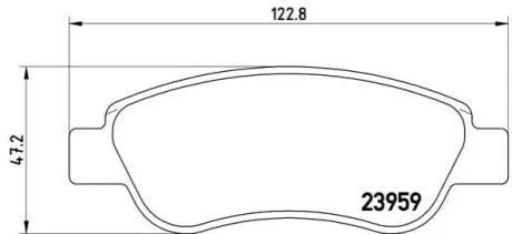 Гальмівні колодки пер. Peugeot 107/Citroen C1 05- (Bosch) BREMBO P61081