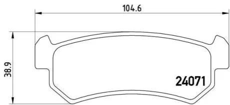 Комплект гальмівних колодок з 4 шт. дисків BREMBO P10001