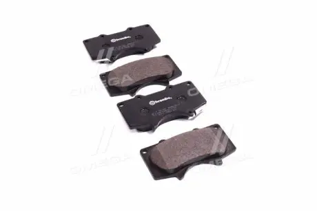 Гальмівні колодки пер. Toyota Land Cruiser/Hilux VII/Lexus GX/ MITSUBISHI PAJERO 01- (sumitomo) BREMBO P83066 (фото 1)