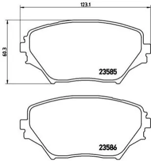 Гальмівні колодки пер. Toyota RAV4 94-05 (sumitomo) BREMBO P83055