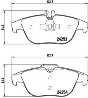 Гальмівні колодки зад. MB W204 1.8-2.3 07- (ATE) BREMBO P50068