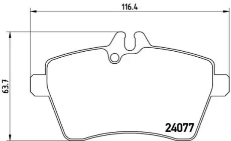 Фото комплект гальмівних колодок з 4 шт. дисків BREMBO P50056 Комплект гальмівних колодок з 4 шт. дисків BREMBO P50056
