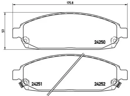 Колодки гальмівні дискові BREMBO P37010