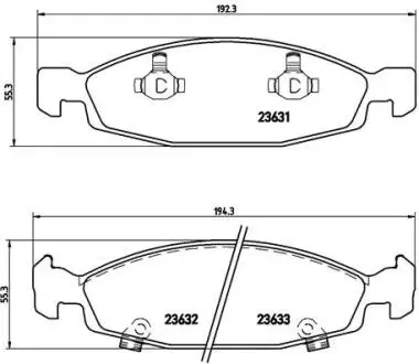 Тормозные колодки дисковые BREMBO P37005