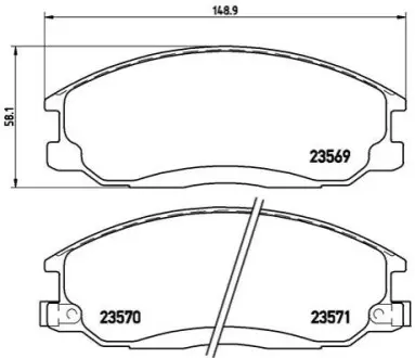 Тормозные колодки дисковые BREMBO P30013