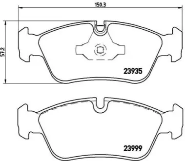 Тормозные колодки дисковые BREMBO P06035