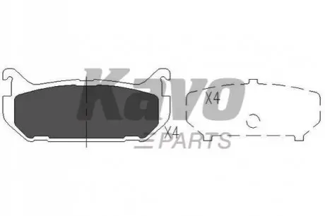 Гальмівні колодки дискові KAVO PARTS KBP-4508
