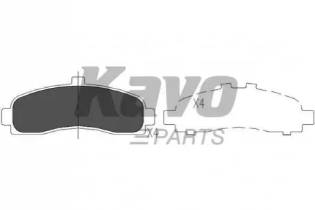 Гальмівні колодки дискові KAVO PARTS KBP-6505