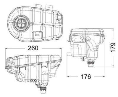 Бачок розширювальний AUDI A6/A7/A8 1.8-4.0 TFSI/TDI 10-18 MAHLE / KNECHT CRT 60 000S (фото 1)