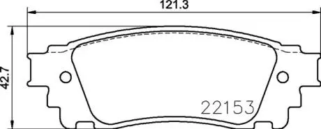 Гальмівні колодки зад. Toyota Camry 17-/Rav4 18-/Lexus RX 15- BREMBO P83166
