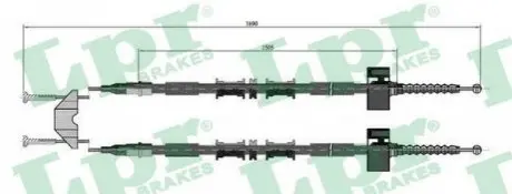 Трос ручного гальма LPR C0594B