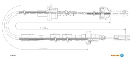 Тросик сцепления ADRIAUTO 28.0109