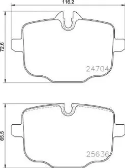 Гальмівні колодки зад. BMW X5 (G05, F95) 18- BREMBO P06101