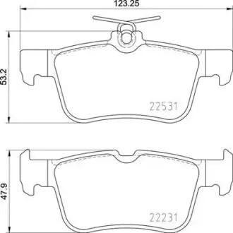 Гальмівні колодки зад. Focus/Kuga/Mondeo 12- BREMBO P24175