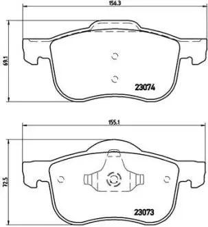 Гальмівні колодки дискові BREMBO P86016