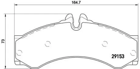 Тормозные колодки BREMBO P50028