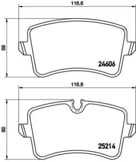 Гальмівні колодки зад. Audi A6 10- (TRW) BREMBO P85119
