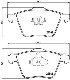 Гальмівні колодки дискові BREMBO P86018