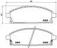 Гальмівні колодки пер. Nissan X-Trail 01-13/Pathfinder 97-04 (sumitomo) BREMBO P56040 (фото 1)