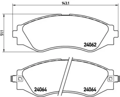 Гальмівні колодки дискові BREMBO P10006 (фото 1)