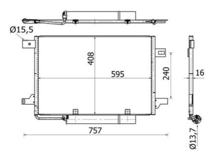 Радіатор кондиціонера MB A-class (W169)/B-class (W245) 1.5-2.0LPG 04-12 MAHLE / KNECHT AC 369 000S