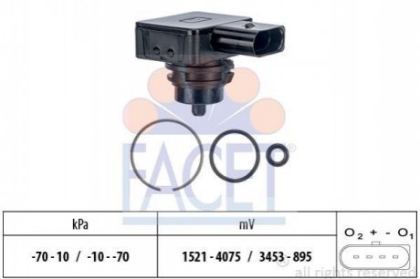 Датчик тиску повітря VW Golf/Jetta/Passat/Touran 1.2-3.6 i/TSI/FSI/TDI/SDI 03-> FACET 10.3275 (фото 1)