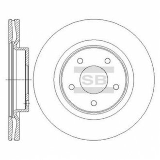 Диск гальмівний Hi-Q (SANGSIN) SD4223 (фото 1)