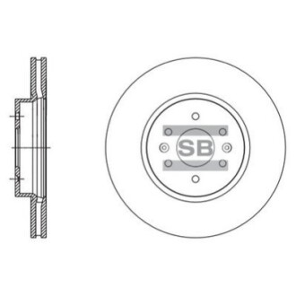 Тормозной диск передний Hi-Q (SANGSIN) SD2057