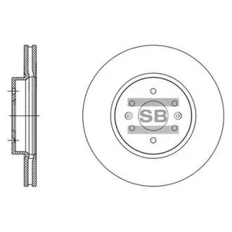 Гальмівний диск передній Hi-Q (SANGSIN) SD2057