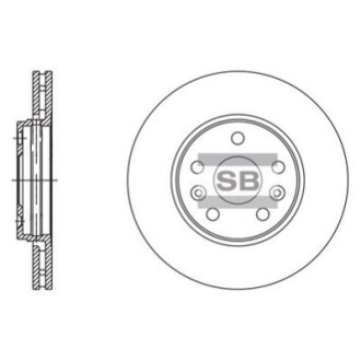 Тормозной диск передний Hi-Q (SANGSIN) SD3062