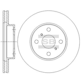 Гальмівний диск передній Hi-Q (SANGSIN) SD4061