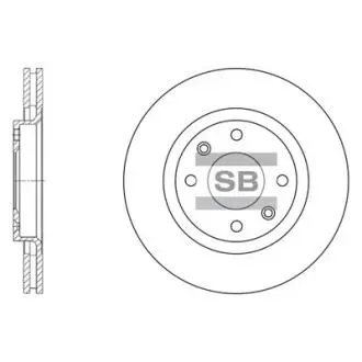 Тормозной диск передний Hi-Q (SANGSIN) SD5001