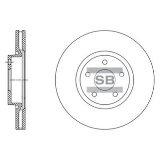 Гальмівний диск передній Hi-Q (SANGSIN) SD5304