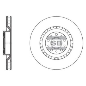 Тормозной диск передний Hi-Q (SANGSIN) SD5503