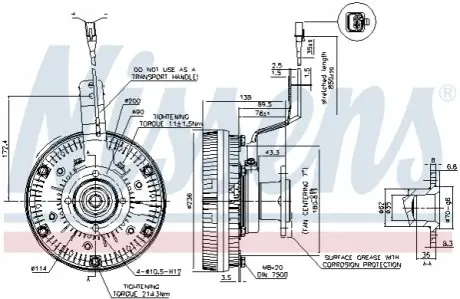 Віскомуфта вентилятора NISSENS 86079