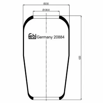 Пневмоподушка підвіски FEBI BILSTEIN 20884