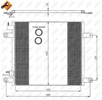 Радіатор кондиціонера NRF 35364