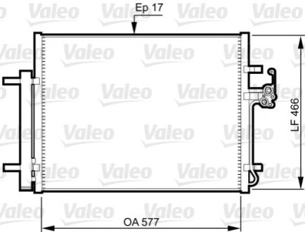 Радиатор кондиционера Valeo 814360