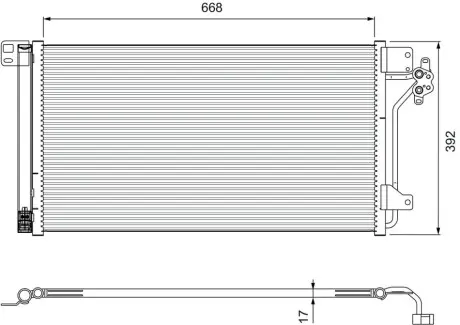 Радиатор кондиционера Valeo 814015