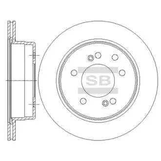 Гальмівний диск заднiй Hi-Q (SANGSIN) SD3043