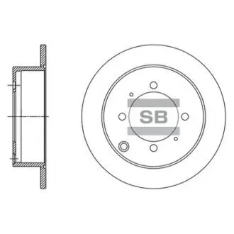Тормозной диск задний Hi-Q (SANGSIN) SD1138