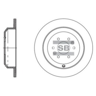 Тормозной диск задний Hi-Q (SANGSIN) SD2066