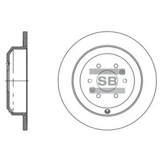 Гальмівний диск заднiй Hi-Q (SANGSIN) SD2066