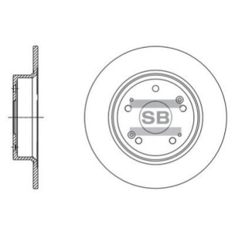 Гальмівний диск заднiй Hi-Q (SANGSIN) SD4111